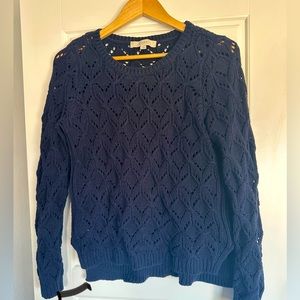 Sweater weather! Blue knit sweater